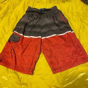 Black and Red Swim Trunks
